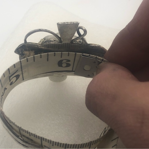 VTG Taxco Sterling Silver Bushell Bunch of Grapes Fruit Cuff OS Adjustable - Picture 11 of 12